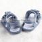 fashion bow newborn soft sole cowboy baby sandals