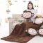 Wholesale soft plush cute monkey shape blanket
