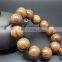 Natural Handmade High-End Collectibles 15 20mm Fine Texture Buddha Bead Bracelets Gold Phoebe Ebony Bracelet Men Jewelry