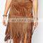 High Class Artificial tassels chamois skirt for fashion female
