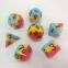 factory muti-color mixed plastic acrylic dice/muti-side dice