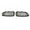 1 Pair Matte black Double Slat Line Front Grille Kidney grill for BMW 5 Series G30 G31G38 2017 2018 2019