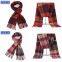 100% Lamb Scarf Strip Solid Plaid Wool Scarf for Men Winter Accessories