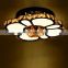 ZhongShan Factory Amber Crystal flower shape led ceiling light