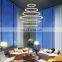 Big Chandelier pendant light crystal pendant light modern simple villa living room warm engineering lamps for hotel lobby