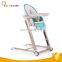 EN14988 multi-functional aluminum frame baby feeding high chair