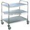 kitchen service food hand trolley cart with wheels