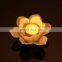 custom luxury high quality white ceramic lotus flower candle holder for wedding home decorations