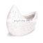 moon shaped dot speckle ceramic flower planter vase for home decor