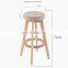 Bar Stool Nordic Classic Rustic Cheap Swivel Wholesale White High Kitchen Counter Chair Modern Fabric Wooden Leather Bar Stool