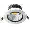 Anti Glare Black White Adjustable Aluminum Downlight Fitting 6W 12W Recessed COB Downlight