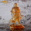 Liuli Crystal Chinese Kwan Kong statue fengshui Kuan Kung Guan Gong