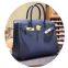 Royal Blue Malachite Green Platinum Bag Genuine Leather Bag Lychee Grain Leather Handbag 25cm