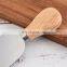 Amazon Hot sell 4pcs Cheese Knife Tool Set Unique Stainless Steel Cheese Knife Set with Wooden Handle