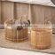 100% Eco-friendly Woven Natural Woven Bamboo Storage Basket With Handle Decoration Wholesale Handwoven Made in Vietnam