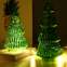 Artifical Led Lighted Glass Christmas Tree Christmas Ornaments Personalized Color Changing Led Glass Christmas Tree