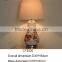 Chinese style red flower ceramic table lamp for hotel and home decorative