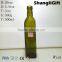 cheap 500ml 17oz square green glass olive oil bottles