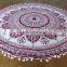 Beach Blanket Round Towel Ombre Mandala Throw Hippie Boho Round Towel