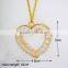online shop china promotional crystal in heart shape 18k gold jewelry necklace