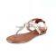 summer New arrival fashion leather women's sexy flat flip flops women's thongs sandals slippers plus size