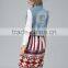 Wholesale garment factory women's denim vest with hoody new design lady's denim clothes
