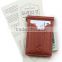 Men's Dark Brown Top Grain Premium Leather Money Clip Card Holder Wallet