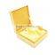 Luxury Golden color leather packaging box for perfume bottle