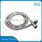 Cheap price flexible extensible brass double lock chromeplated shower hose/Rubbe PVC EPDM inner tube stainless steel shower hose