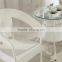 Restaurant Coffee Shop White Synthetic Poly Resin PVC Patio Outdoor Wicker Rattan Furniture