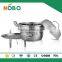 NOBO production stainless steel cooking steamer with capsule bottom