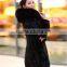 Women's 100% Genuine Mink Fur Coat with Big Fox Fur Collar