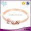 Gold plated jewelry wholesale zinc alloy rhinestone love bracelets bangle for best friend