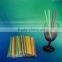 factory price colored art design juice stir drinking straw