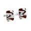 Stainless Steel Klaver Wood Zig Zag Cufflinks