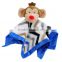 animal shaped security blanket for babies with monkey toy
