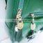 New design pouchy large capacity green PU leather girls casual backpack