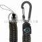 Outdoor Survival Military Paracord Keychain Fashion Weave Paracord Keychain With Compass
