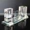 High Quality Crystal Office Set With Card & Pen Container