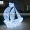 Fancy boats home decoration nice design holiday time christmas decorations with high quality led boat light