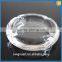 round crystal glass cigar ashtray