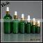 high quality 30ml green color essential oil glass dropper bottle wholesale glass serum bottle refiner bottle