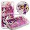 2016 Best seller Colorful Moving Stars Liquid Glitter Quicksand 3D Bling Phone Case Cover For Iphone 6