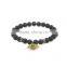 KJL-ST0013 Black bead bracelet evil eye bracelets natural stone CZ beads bracelet men pulseras hombre bracciali uomo men