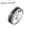 8mm rose gold plated titanium carbon fiber ring engagement couple ring