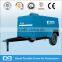 portable diesel oil lubricated rotary screw type air compressor for Rock Excavation