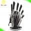 Nice Modern Design Best Quality 8pcs Stainless Steel Sharp Blade Soft Touch Handle Royal Kitchen Knife Set