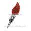 Leaf Shaped Colorful Murano Glass Red Wine Bottle Stopper