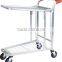 RH-WT09 double layers warehouse cart 1000*510*1020mm Tally Folding Cart Hand Push Cart For Warehouse