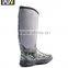 Women's fashion neoprene waterproof rubber rain boots